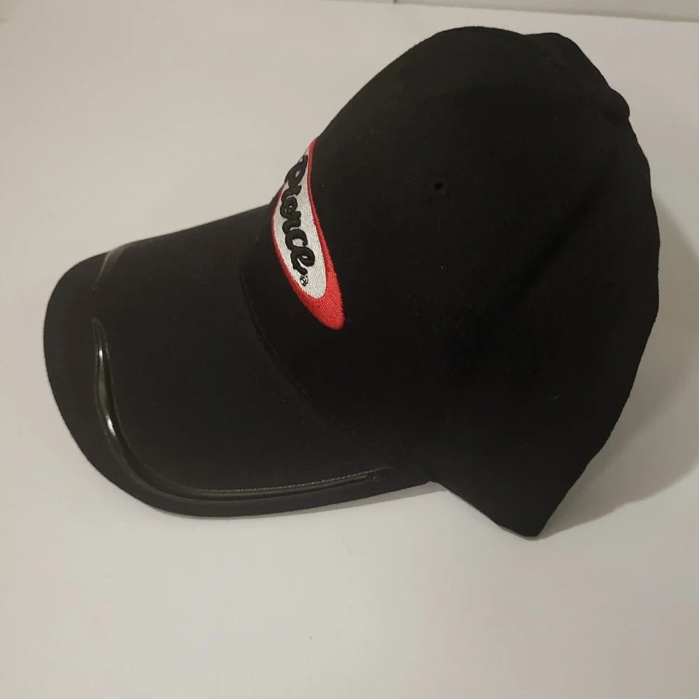 Pierce Black Trucker Cap With Red/White Logo Men's One‎ Size Fit Most